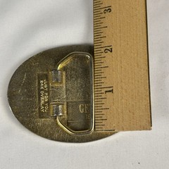 Vintage Safe Driver Award Brass Belt Buckle Southern Division Getty 1982