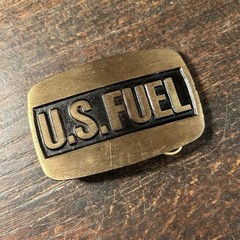 Vintage Belt Buckle U.S. Fuel Petroliana Oil Dyna Buckle Provo Utah Solid Brass