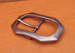 Heavy Solid Silver Men Leather Huge Center Bar Jeans Belt Buckle Fit 40mm Strap