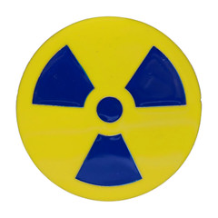 Unisex Fashion Belt Buckle Silver Metal Yellow Nuke Bomb Nuclear Animation Anime