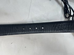 Vintage Large Silver Alligator Buckle and Black Alligator Belt Size S Small