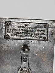 Winchester Repeating Arms New Haven Conn. Rifle Guns Vintage Brass Belt Buckle