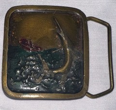Vintage Marlin Belt Buckle 1978 Indiana Metal Craft