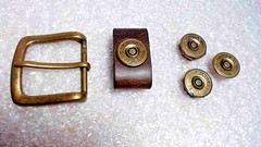 Western Belt Buckle with belt keeper 3 belt posts