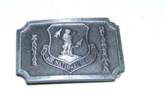 Vintage RARE Kansas Air National Guard Guardsman Belt Buckle Hit Line USA V.G.