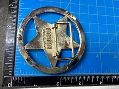 Famous Stars & Straps Five Point Star Logo See-Trough Silver Color Belt Buckle