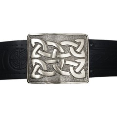 Celtic Weave Antiqued Kilt Belt Buckle Highland Celtic Knot Design