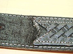 Nocona Leather Belt and 3D Flying Eagle Siskiyou Buckle Size 40 Vintage 1982 USA