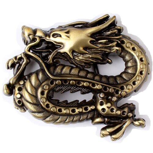 Dragon Men&rsquo;s Belt Buckle Western Cowboy Native American (DRGN-01)