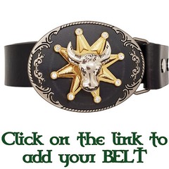 Bull Spinning Belt Buckle Star Cowboy Western America Ranch Farm Cow Bison