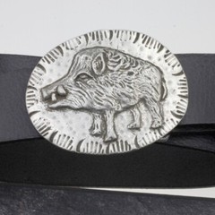 Gürtelschnalle Wildschwein, Trachten Wildschwein Buckle für 4 cm Gürtel gs121