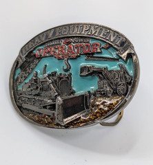 VTG 1986 Heavy Equipment Operator Belt Buckle The Great American Buckle Co USA
