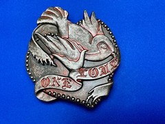 One Love – Cutout Dove Birds Hippie Peace Emblem Belt Buckle By Enmon