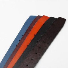 No Buckle Men Snap Strap Belt Full Leather No Buckle
