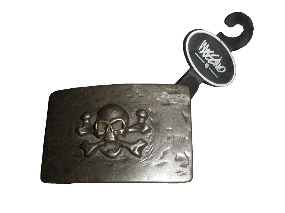 NEW Mossimo Skull & Crossbone Cross Bone Belt Buckle 3.5&Prime; x 2.25&Prime;