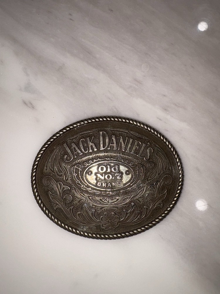Jack Daniel’s Belt Buckle Old No. 7 Brand Oval Rope Border 2005 5008JD