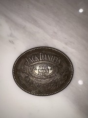 Jack Daniel’s Belt Buckle Old No. 7 Brand Oval Rope Border 2005 5008JD