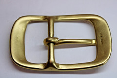 Solid Cast Brass Belt Buckle Tongue Pin STAMPED Fits 1.5&Prime; Belt