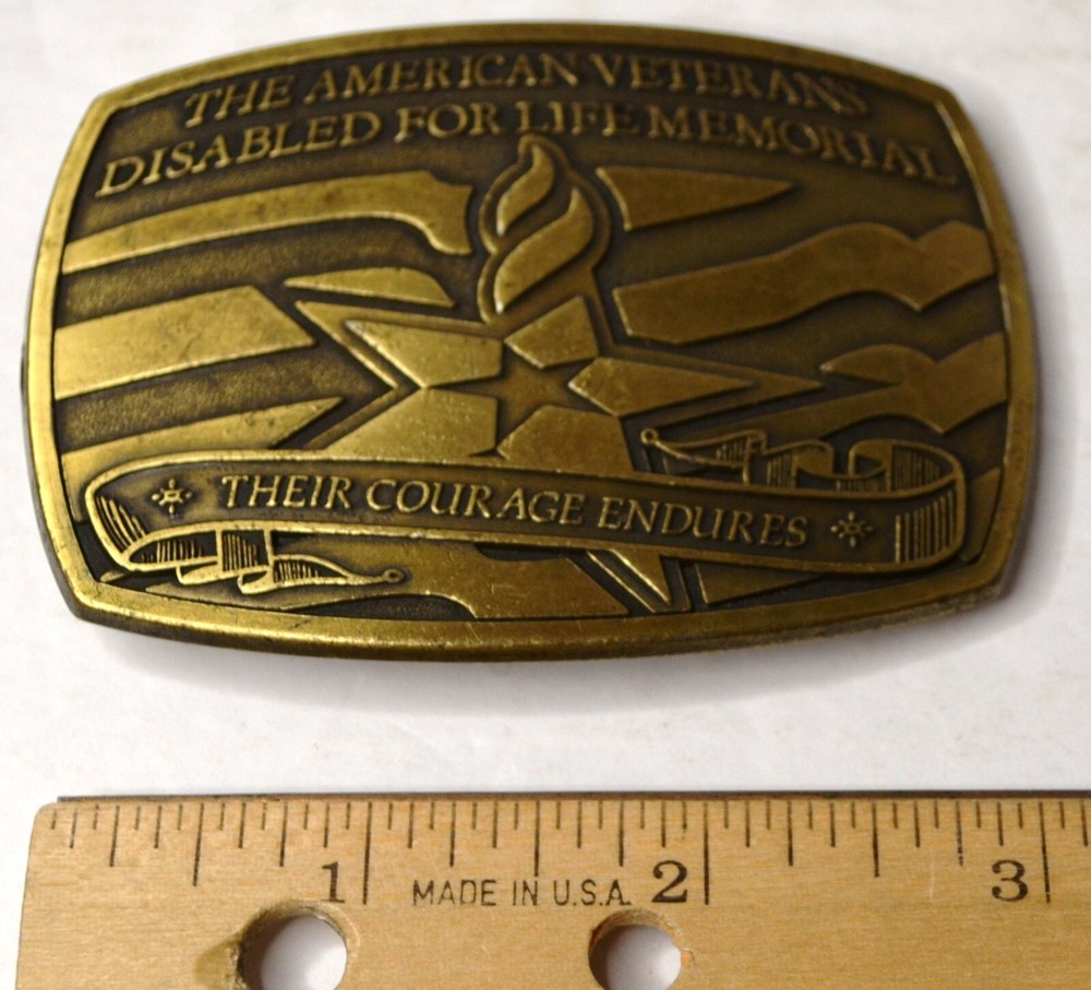THE AMERICAN VETERANS DISABLED FOR LIFE MEMORIAL 2006 METAL BELT BUCKLE