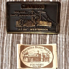 CIANBRO WESTBROOK 1987-88 BELT BUCKLE Anacortes Brass, USA RARE MADE IN USA