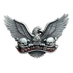 Zinc alloy belt buckle retro Western cowboy skull eagle belt buckle denim style