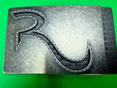 Rock & Republic R Logo America Jeans Brand Advertising Promotional Belt Buckle