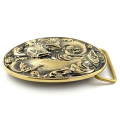 Pisces belt buckle, Horoscope Astrological Zodiac Sign solid brass belt buckle