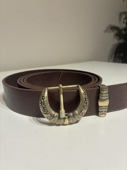 Western Belt Buckle Set – Antique Brass Finish