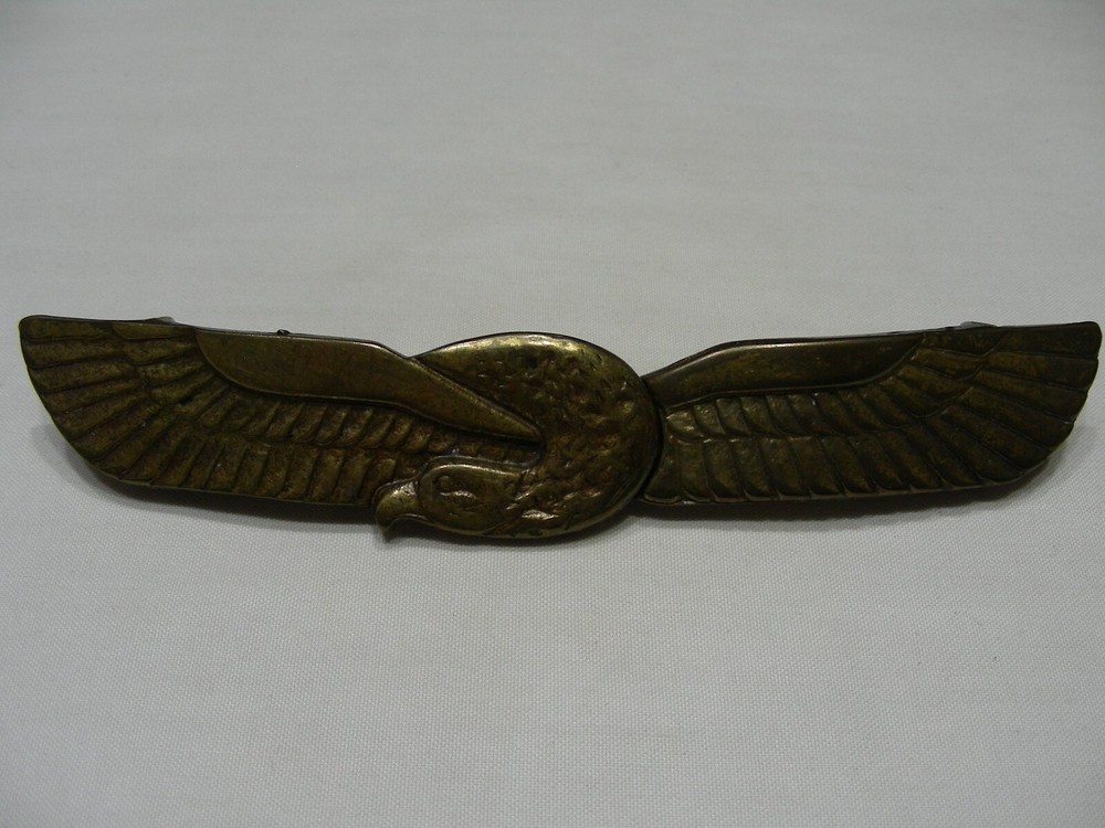 Seagull Themed – Vintage – 2 Piece Brass – 7/8&Prime; x 6 1/2&Prime; Skinny Belt Buckle!