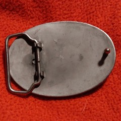 Men&rsquo;s Metal Western Oval Belt Buckle Silver Tone White Beaded Fits 1.5in