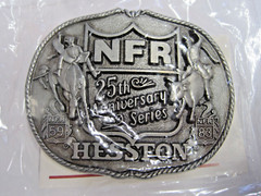 Hesston 1983 National Finals Rodeo NFR Adult Cowboy Buckle in Original Plastic