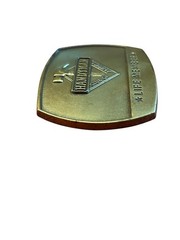 Vintage Handyman Club of America Life Member 1996 Brass Belt Buckle 3×2.5”