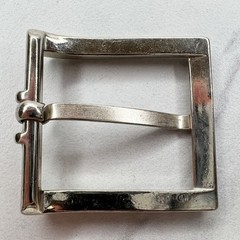 Silver Tone Simple Basic Belt Buckle