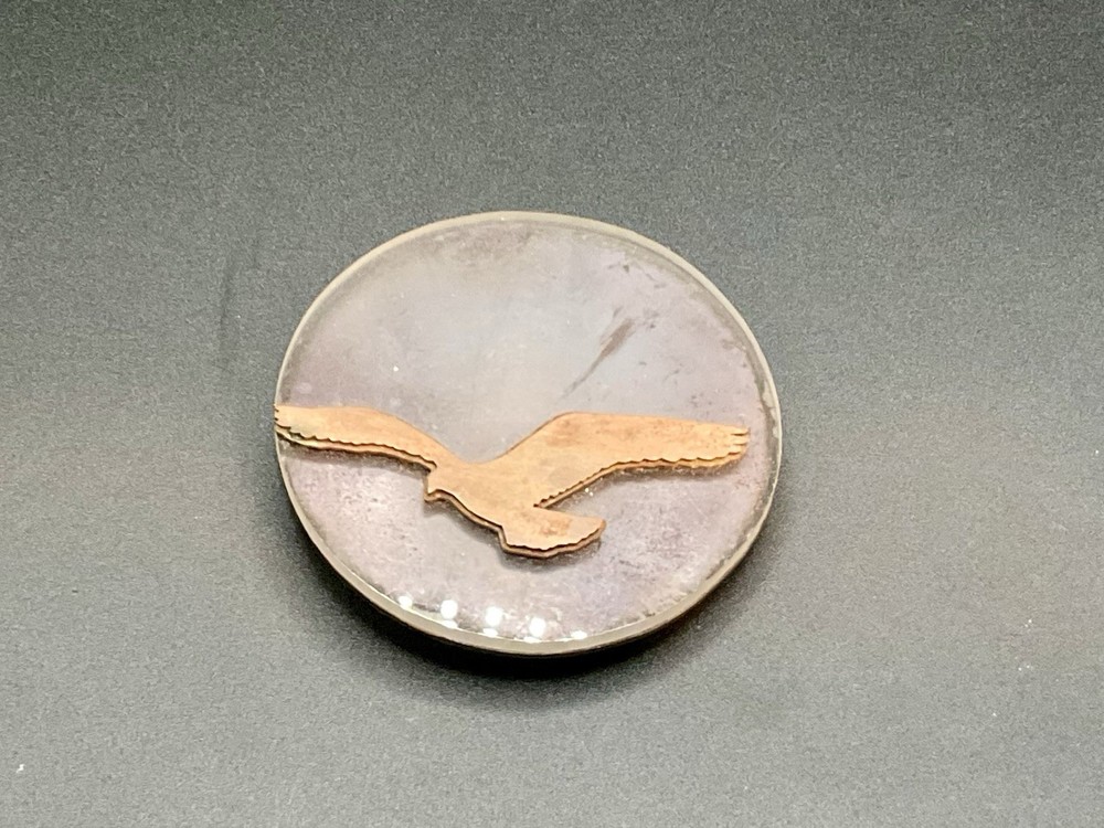 Artisan Vintage 1970s Hippie Belt Buckle Copper Flying Bird