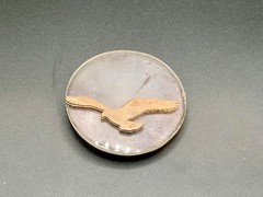 Artisan Vintage 1970s Hippie Belt Buckle Copper Flying Bird