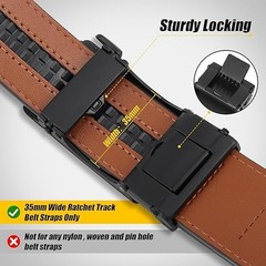 Men Ratchet Belt Buckle Only Belt Buckle Automatic Click Buckle for 1 3/8&Prime; Sl…