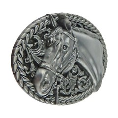 Men&rsquo;s Western Horse Head Belt Buckle Antique Silver Tone Fits 1.5 inch Belt