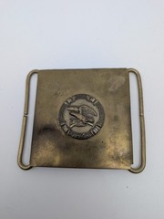 Vintage NRA National Rifle Association Military Style Brass Belt Buckle RFL8