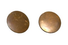 Two Vintage American Military Army Round Solid Brass Belt Buckles 2”D