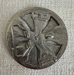 Silver Star The Original Spinner Wheel Belt Buckle 3.5&Prime; Diameter Made in USA