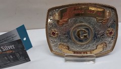 1986 – SPRING 500 – SINGLES C – GERMAN SILVER – BELT BUCKLE – listing # 9560