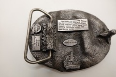 Vintage 1988 Siskiyou Telephone Lineman Heavy Duty Metal Belt Buckle USA