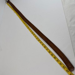 Distressed Genuine Leather Brown Belt Size 40 Silver Tone Buckle