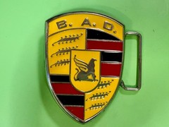 BAD B.A.D. Motor Company 1948 Belt Buckle Dragon Crest Shield Belt Buckle