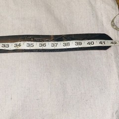 Vintage 1995 Bergamot Leather Embossed Train Belt Colored Railroad Buckle