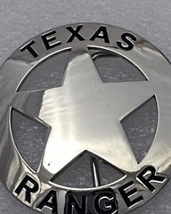 Texas Ranger Badge Belt Buckle (Silver) Slightly Scratched