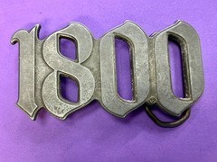 1800 Tequila Advertising Promotional Silver Color Cutout Belt Buckle