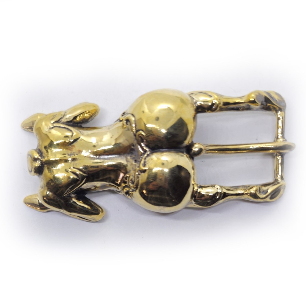 Woman Body Back Side Erotic Brass Belt Buckle