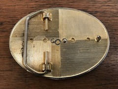 Vintage Equestrian Horse Metal Oval Belt Buckle