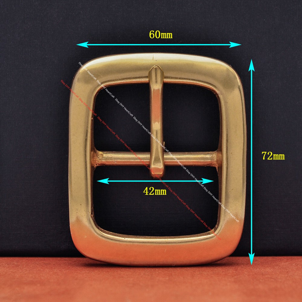 SOLID BRASS QUALITY HEAVY CENTER BAR LEATHERCRAFT BELT BUCKLE REPLACEMENT 42MM